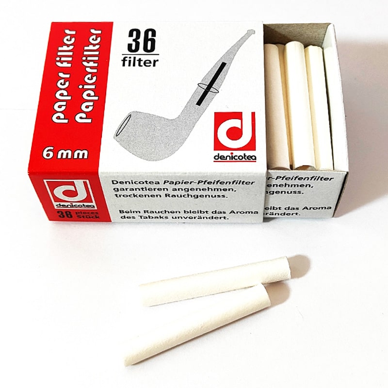 パイプ デニコチア フィルター 6mm 36本入り 喫煙具 たばこ ダボ用