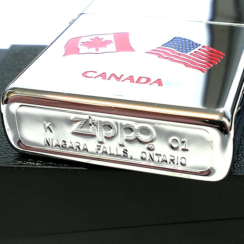 ZIPPO ライター カナダ製 絶版 シルバー ギフト 2001年製 オンタリオ製