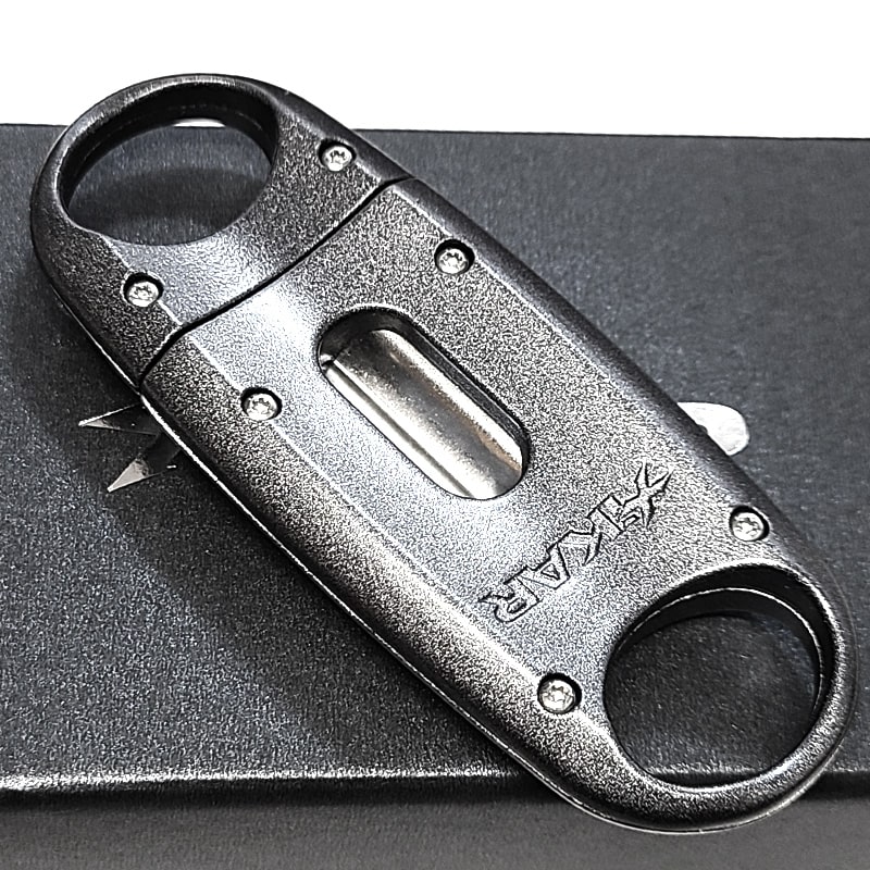 ザイカー 葉巻用 V刃 シガーカッター ガンメタ かっこいい XiKAR 葉巻