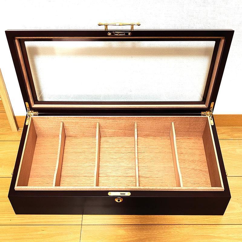 シガーボックス ヒュミドール ウインドウトップ 加湿器付き 葉巻