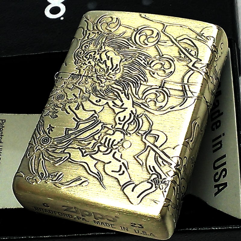 ZIPPO】ジッポー：2LA-FU/本金蒔絵 風神