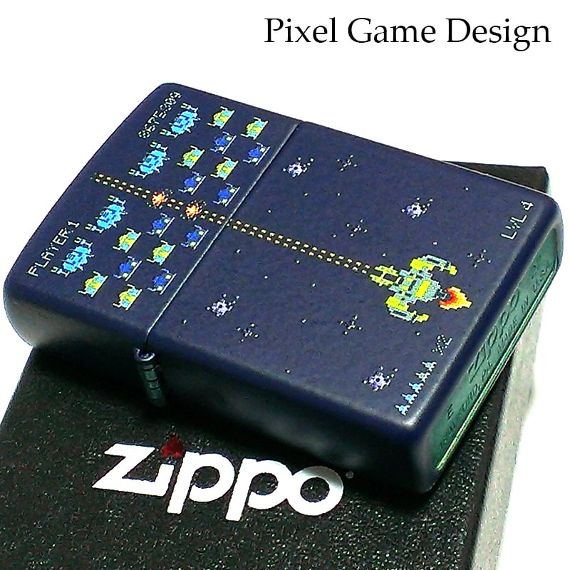 ZIPPO（ジッポー） ピクセル ゲーム ジッポ ライター レトロ ネイビー