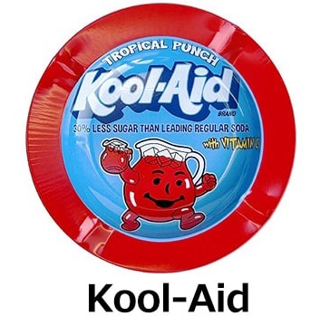 卓上灰皿 おしゃれ ブリキ製 選べる 5デザイン Kool Aid Squirt Orange