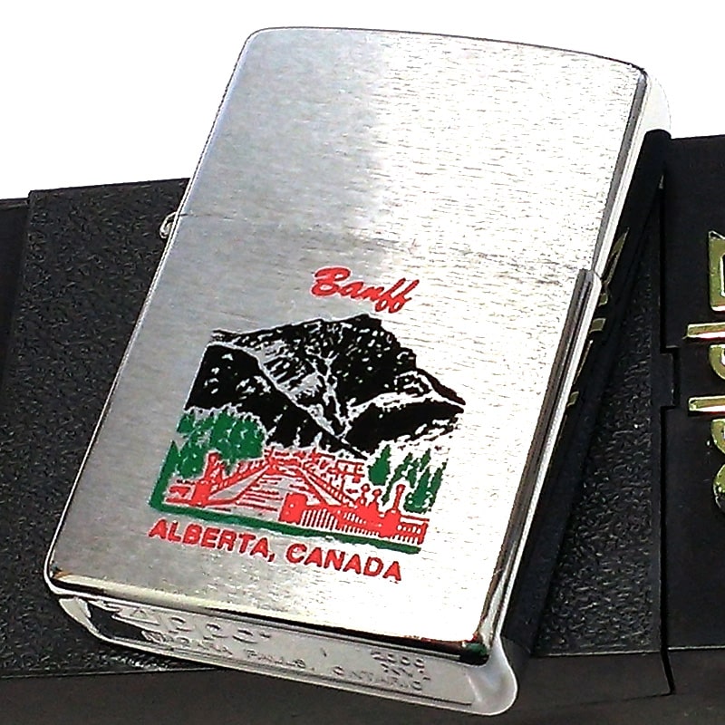 ZIPPO ライター レア ジッポ カナダ製 2000年製 アルバータ州 バンフ オンタリオ製 ビンテージ 廃盤 珍しい 未使用品 喫煙具、ライター 