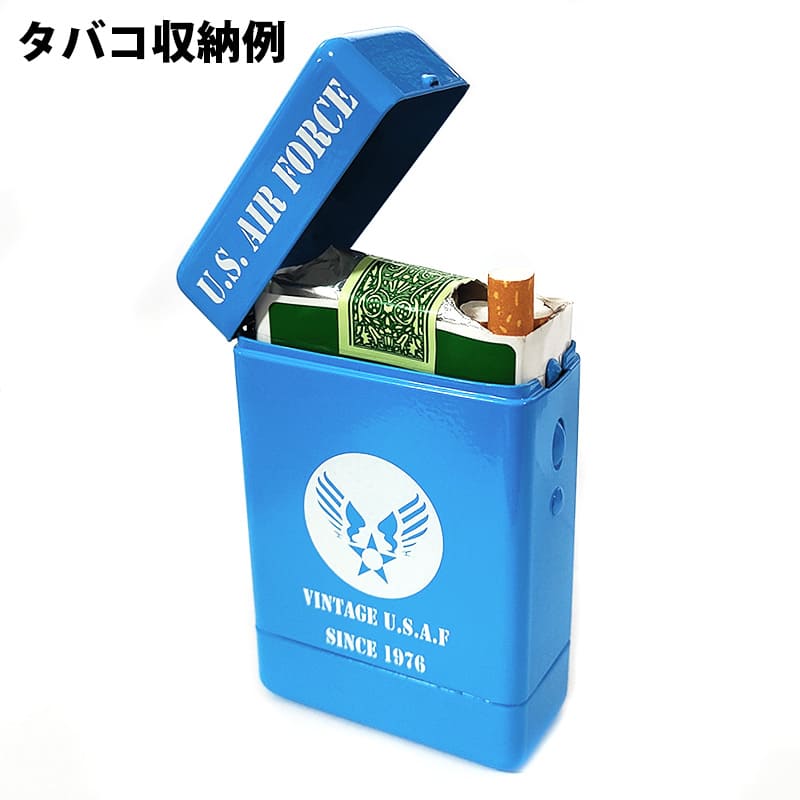 アメリカン レトロ シガレットケース AIR FORCE アルミスチール製