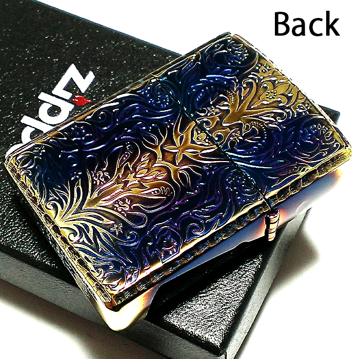 ZIPPO アーマー ジッポ アンティークフローラル 両面彫刻加工