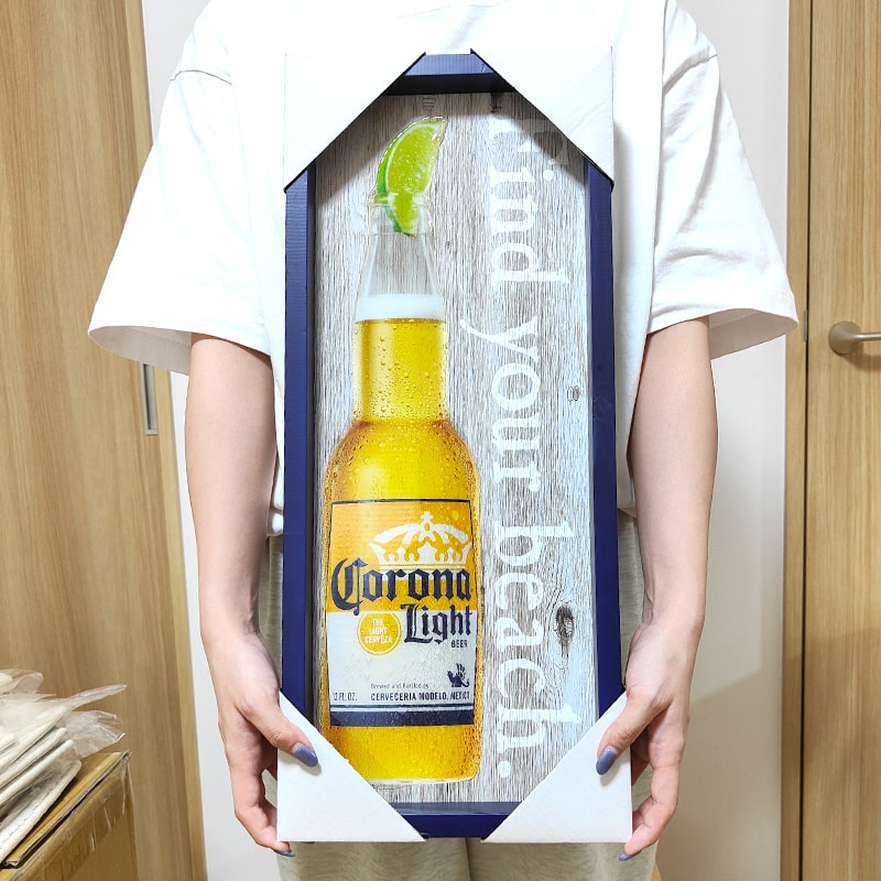 アートフレーム コロナ ロゴ 木製 プレート おしゃれ CORONA EXTRA