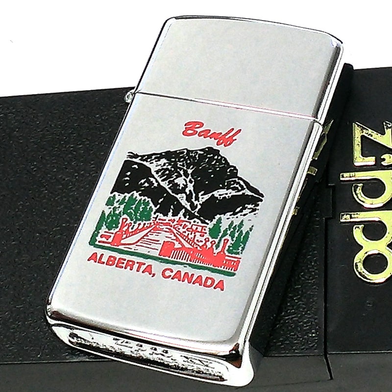 ZIPPO ライター スリム カナダ製 1999年製 バンフ オンタリオ製 ジッポ 