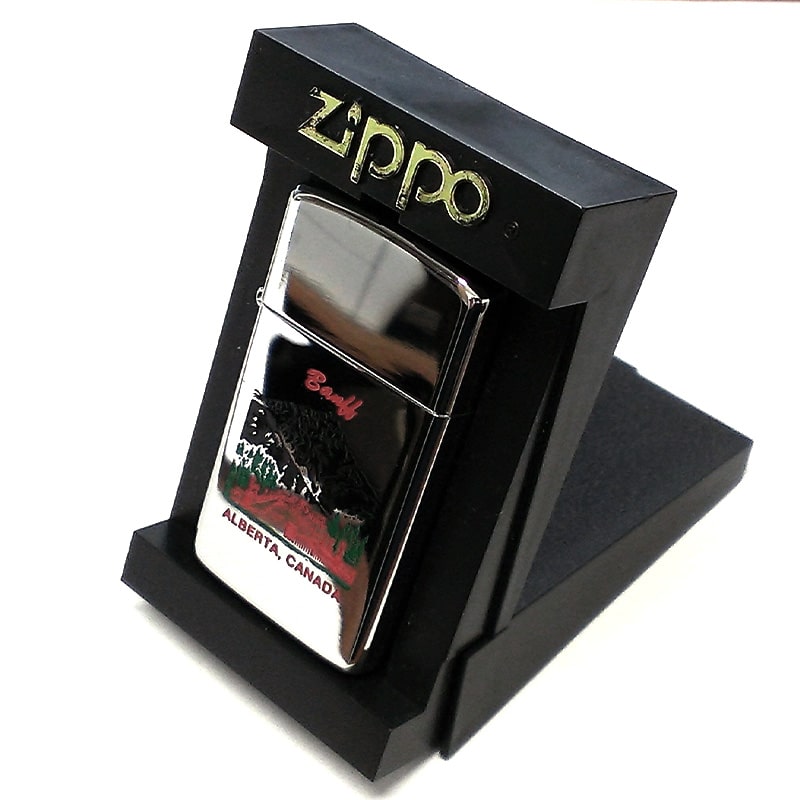 ZIPPO ライター スリム カナダ製 1999年製 バンフ オンタリオ製 ジッポ