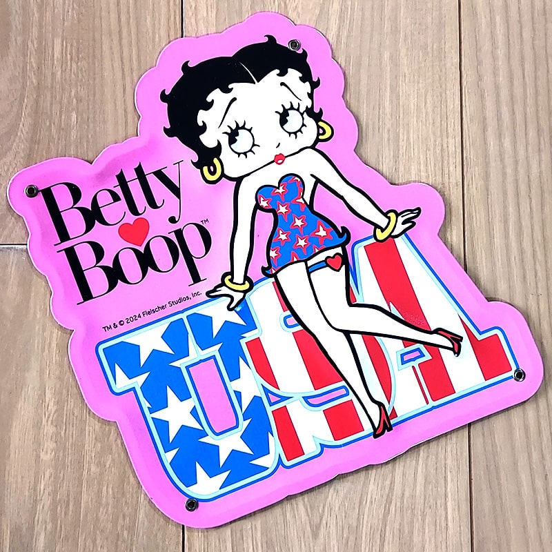 BETTY BOOP ブリキ看板 かわいい ベティブープ ミニエンボス