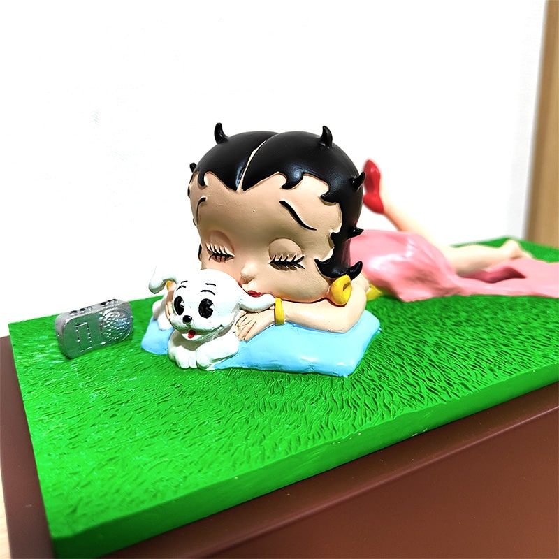 アメリカン レトロ ティッシュケース ベティ・ブープ 日光浴 かわいい