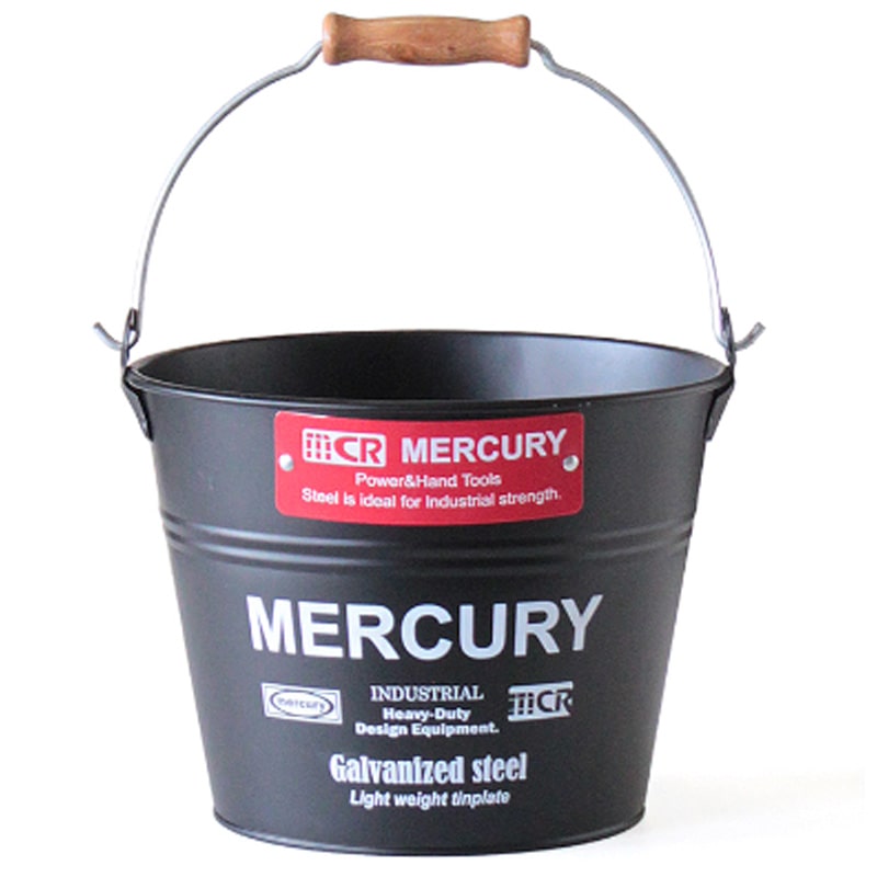 MERCURY（マーキュリー） バケツ おしゃれ ブリキ製 小物入れ 収納