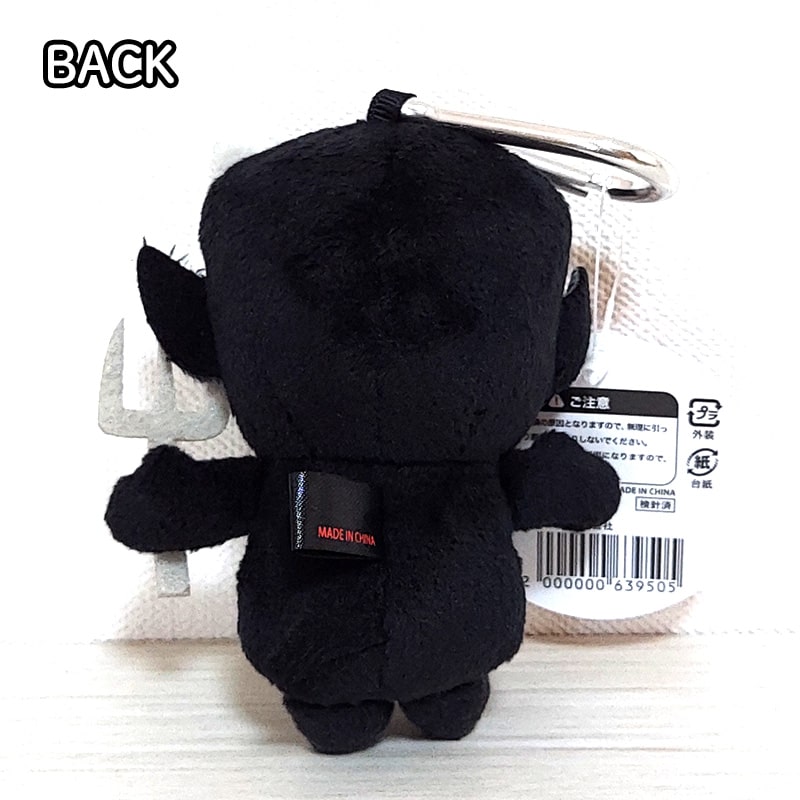 ブラックデビル ぬいぐるみ キーホルダー 可愛い カラビナ付き BLACK