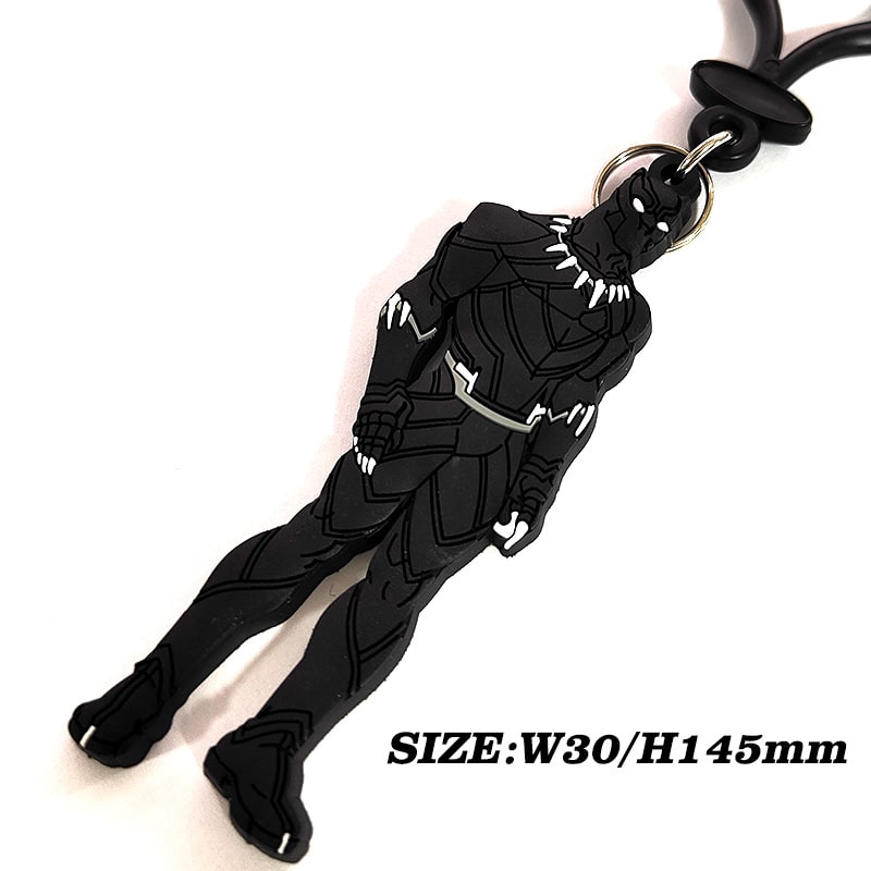 MARVEL（マーベル） ラバーキーチェーン ブラックパンサー キーリング