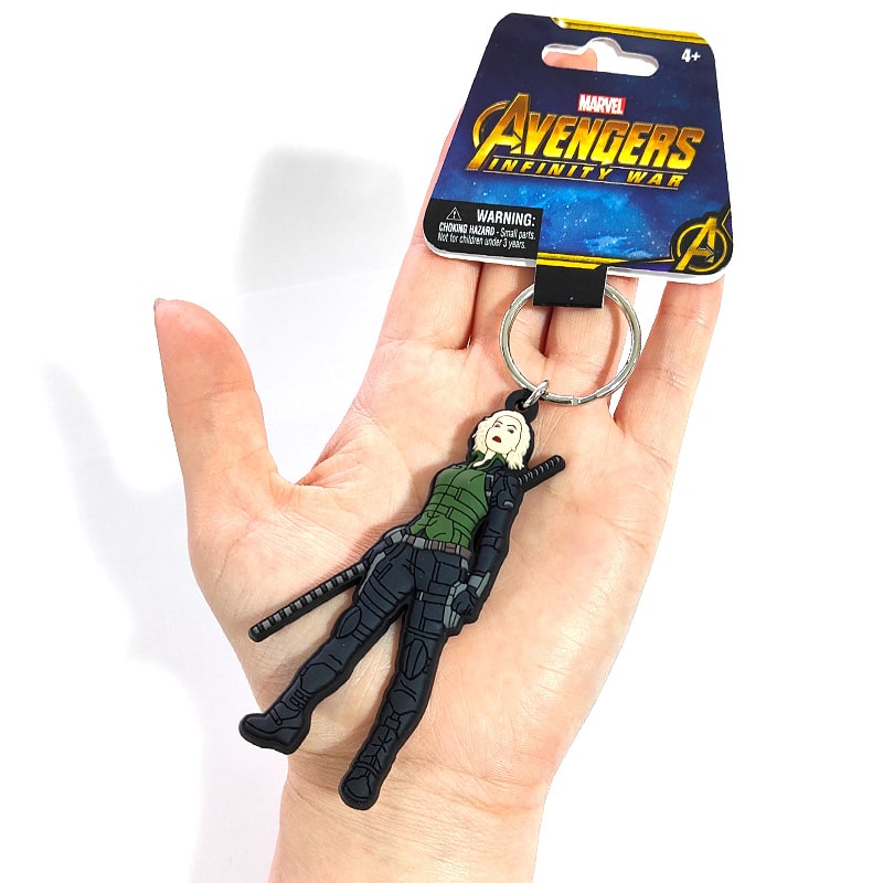 MARVEL ラバーキーチェーン ブラックウィドウ キーホルダー