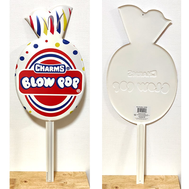 アメリカン レトロ ブリキ看板 BLOW POP エンボスメタルサイン お菓子
