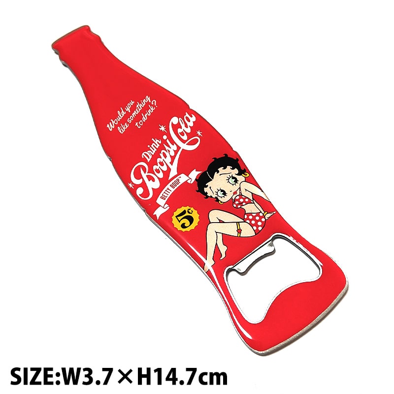 ベティちゃん　BETTY BOOP レトロ栓抜き ヴィンテージ　ベティちゃん ボトルオープナー ベティ・ブープ マグネット付き 瓶 栓抜き おしゃれ