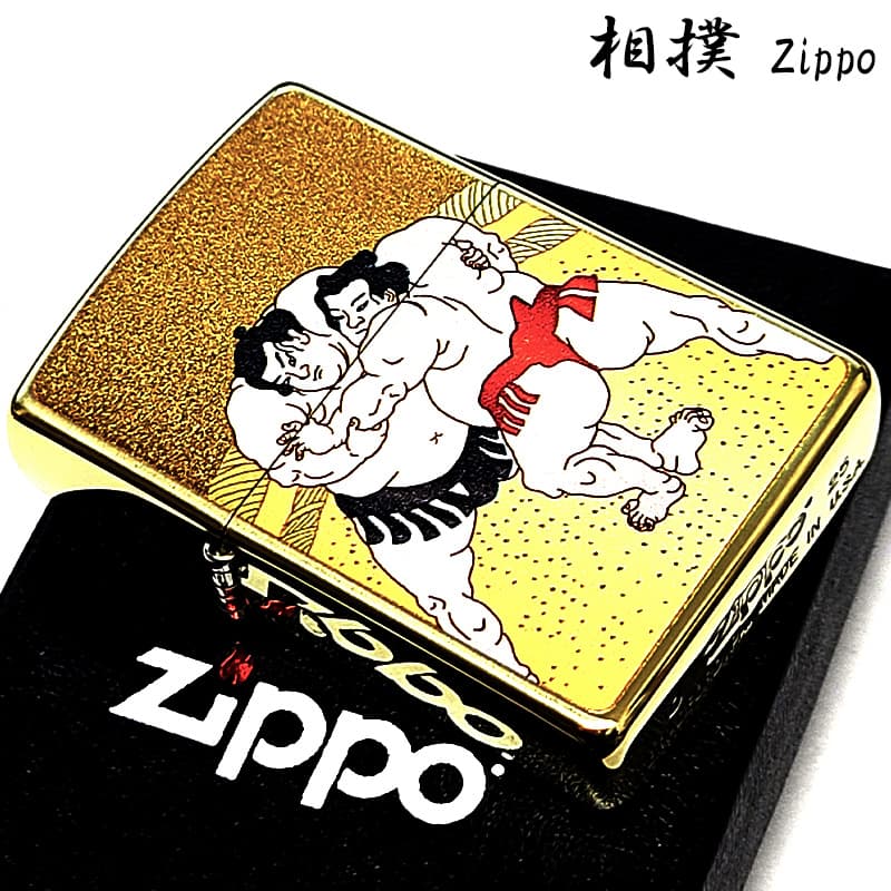 激レア関口工芸ジッポーライター中古送料込！コレクション⁉️値下げ交渉OK⁉️ ZIPPO（ジッポー） ライター 和柄 相撲 浮世絵 ジッポ ゴールド 日本