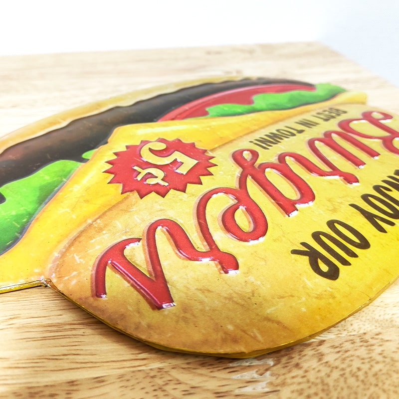 ヴィンテージ　サインボード　ハンバーガー おしゃれ　雑貨 burger.jpg