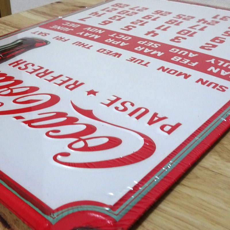 Coca Cola ブリキ看板 コカコーラ ビンテージ エンボスメタルサイン