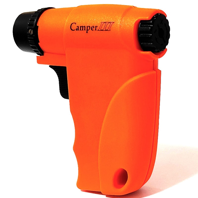 ガスライター キャンパー 5カラー グリーン オレンジ 蓄光 ブラック