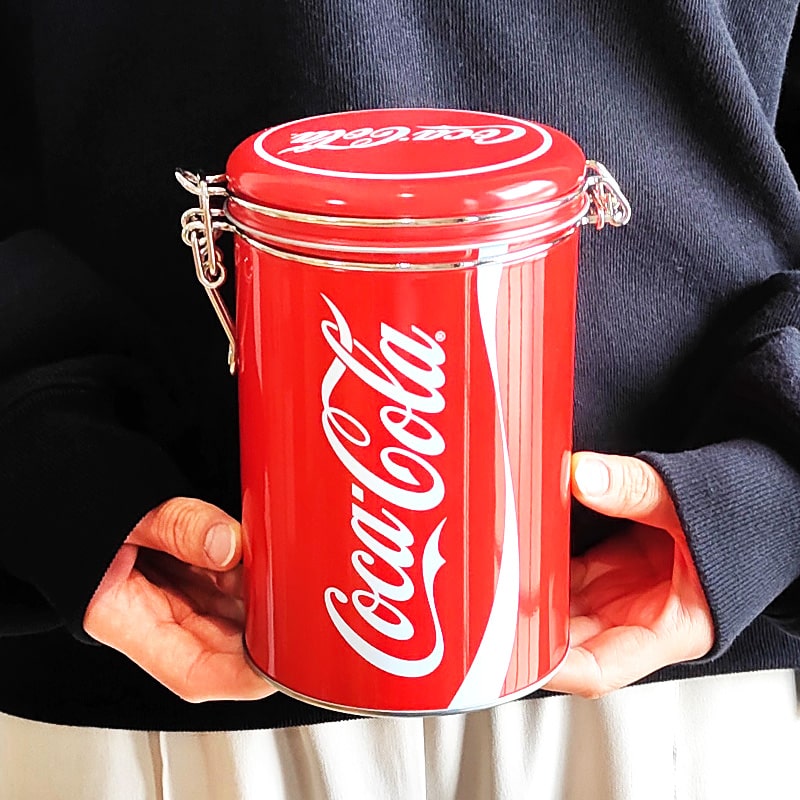 コカ・コーラ　インテリア小物入れ缶BOX canister-round-cocacola1.jpg