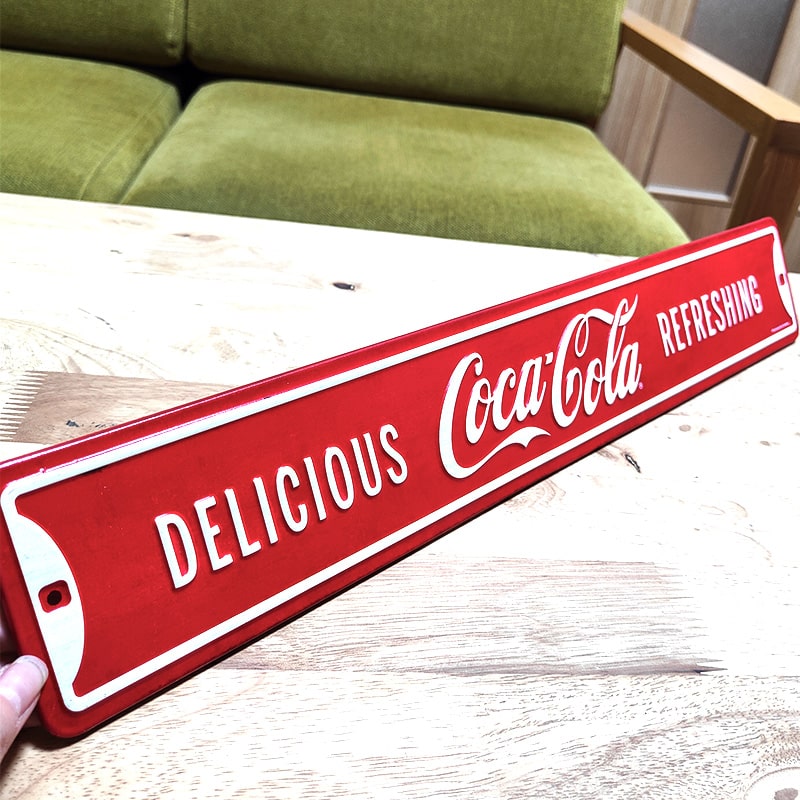 Coca Cola ブリキ看板 COCA-COLA Delicious & Refreshing Street