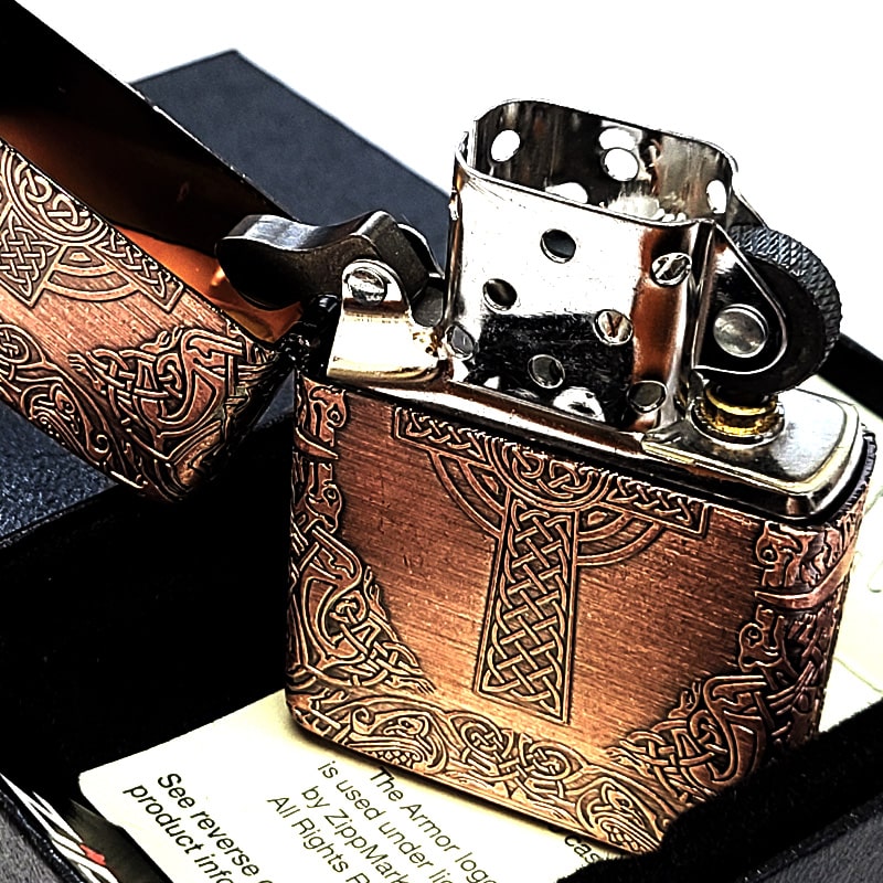 ZIPPO（ジッポー） アーマー ケルティッククロス ジッポ カッパー 4面 