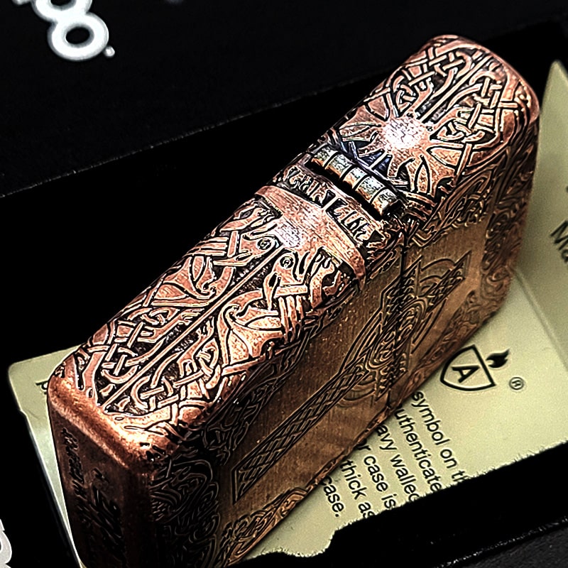 ZIPPO（ジッポー） アーマー ケルティッククロス ジッポ カッパー 4面