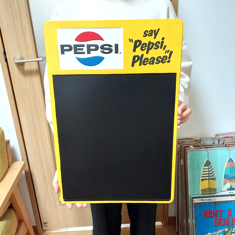 PEPSI ペプシ チョークサイン ブリキ看板 エンボスメタルサイン