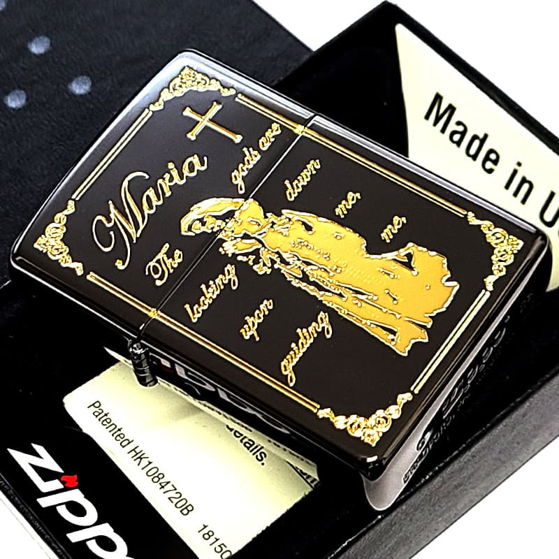 ZIPPO（ジッポー） ライター マリア&クロス おしゃれ エッチング彫刻