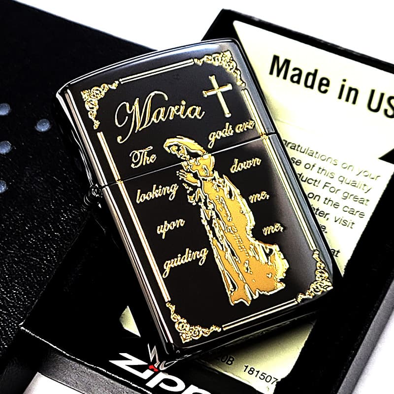 ZIPPO（ジッポー） ライター マリア&クロス おしゃれ エッチング彫刻
