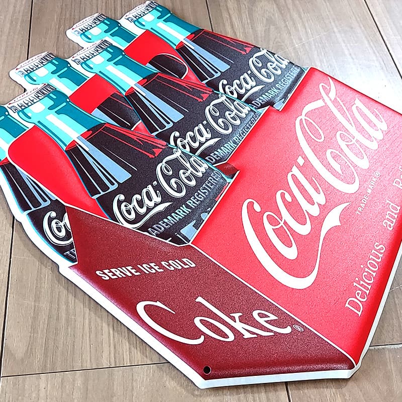 Coca Cola（コカコーラ） ブリキ看板 アンティーク カートンボックス