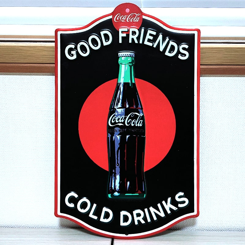 Coca-Cola レトロ広告看板 ビンテージ レトロ 80s 90s CocaCola 看板 コカコーラ サイン