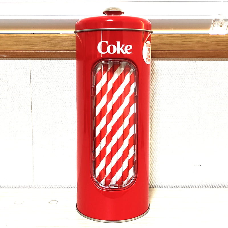 Coca Cola（コカコーラ） ストローディスペンサー 可愛い ストロー20本