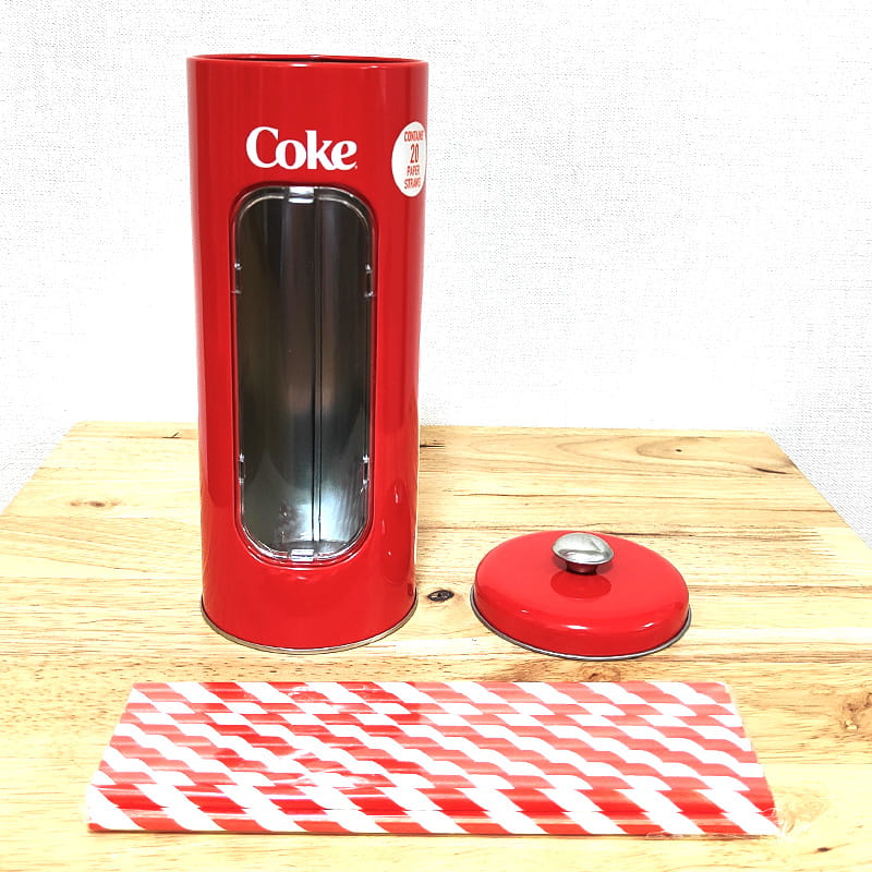 Coca Cola（コカコーラ） ストローディスペンサー 可愛い ストロー20本