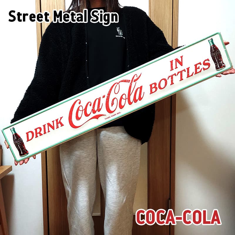 レトロ看板　昭和　コカコーラ看板　アンティーク雑貨 Coca Cola（コカコーラ） ブリキ看板 レトロ アンティーク アメリカン
