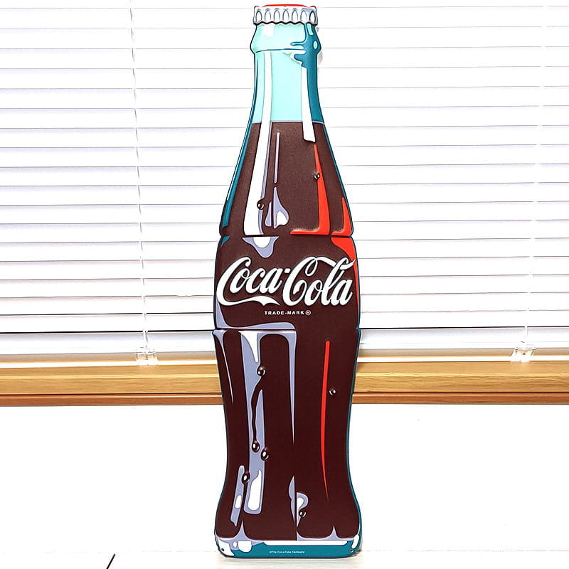 Coca Cola（コカコーラ） ブリキ看板 ガレージ レトロ ボトル