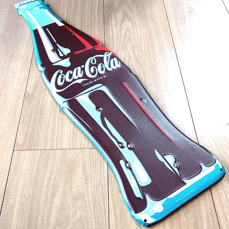 Coca Cola（コカコーラ） ブリキ看板 ガレージ レトロ ボトル