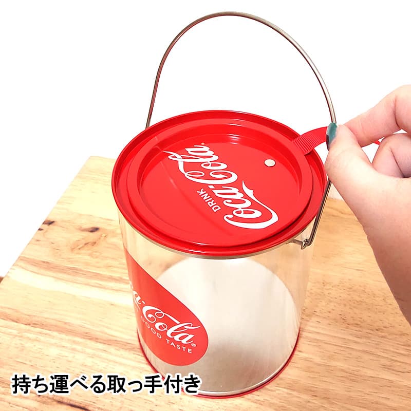 Coca Cola（コカコーラ） 小物入れ クリア キャニスター 蓋付き 正規