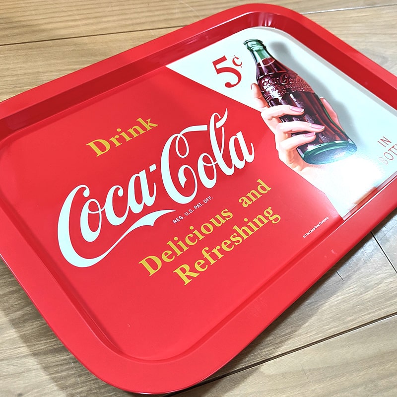 トミーさん専用コカ・コーラ入手困難昭和レトロプレート4枚 Coca Cola（コカコーラ） レクタングル ティントレイ お盆 プレート