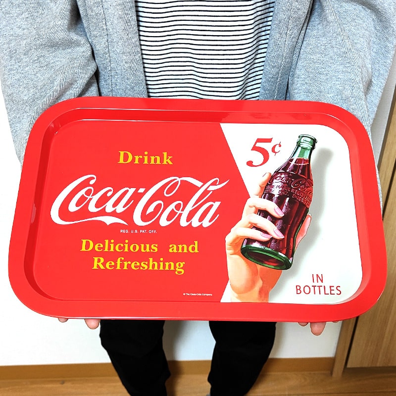 Coca Cola（コカコーラ） レクタングル ティントレイ お盆 プレート