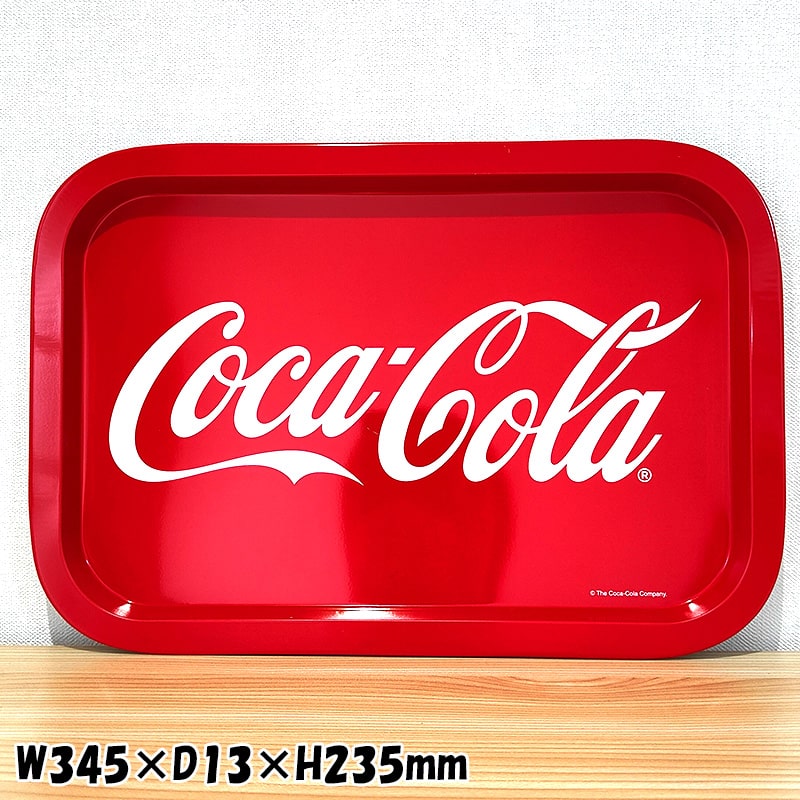 Coca Cola（コカコーラ） お盆 ロゴ レクタングル ティントレイ