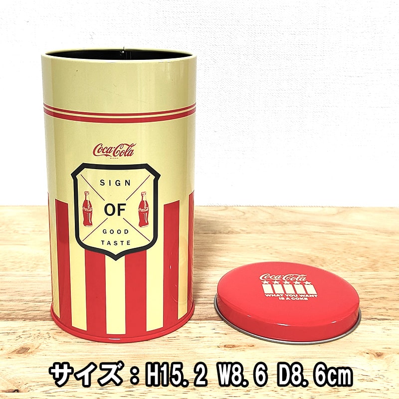 アメリカン レトロ コカ・コーラ 小物入れ ティン キャニスター 蓋つき