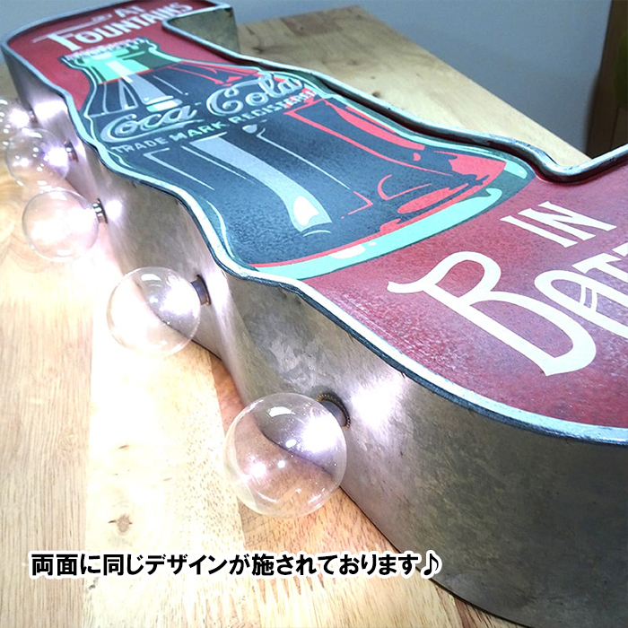 60’s コカコーラ　ライトアップ　看板　ストアディスプレイ　ガレージ　アメトイ 楽天市場】コカ・コーラ LEDライト ガレージ 看板 ネオン