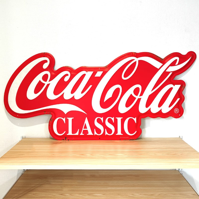 Coca Cola（コカコーラ） ブリキ看板 クラシック ロゴ 正規品 ビッグ