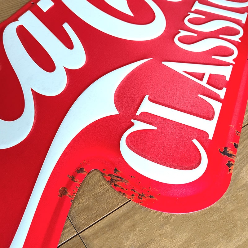 Coca Cola（コカコーラ） ブリキ看板 クラシック ロゴ 正規品 ビッグ