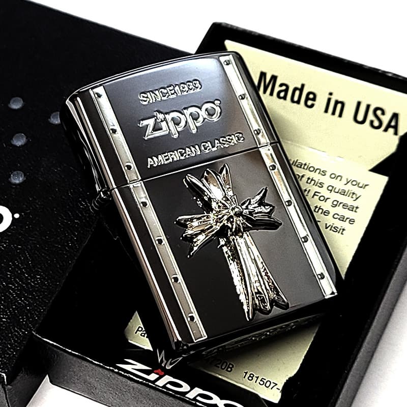 ZIPPO（ジッポー） 十字架 クロスメタル ジッポ ライター ガンメタ