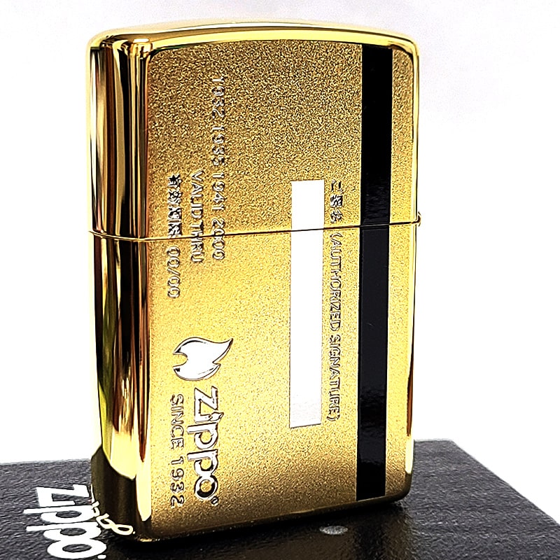 ZIPPO ライター クレジット ゴールドカード 両面加工 ジッポ