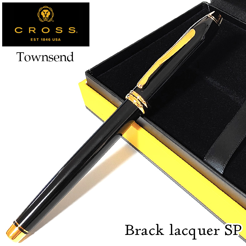 CROSS（クロス） ボールペン タウンゼント ブラックラッカー ゴールド